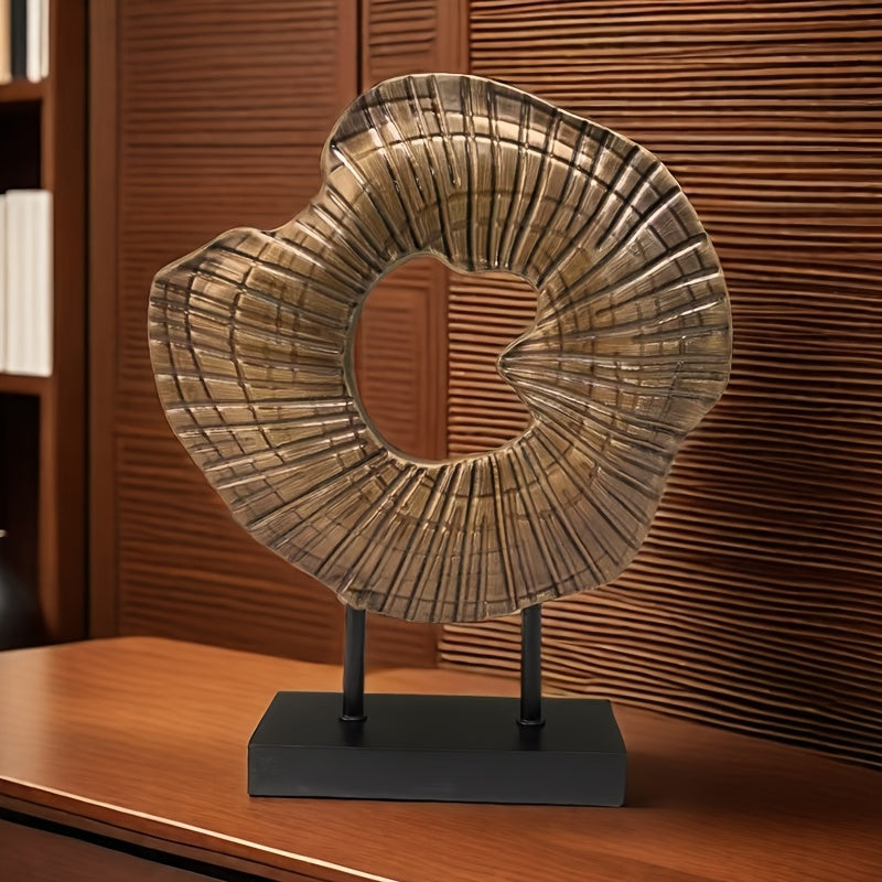 Escultura decorativa en resina - Concha abstracta, arte moderno para interior - Disponible en 5 colores, diámetro 26cm