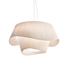 Lámpara colgante OLA de techo estilo francés – Pantalla de Tela Blanca y Estructura de Hierro – Disponible en 2 Tamaños y 3 Tonalidades de Luz LED Incluye 4-5 bombillas E27.