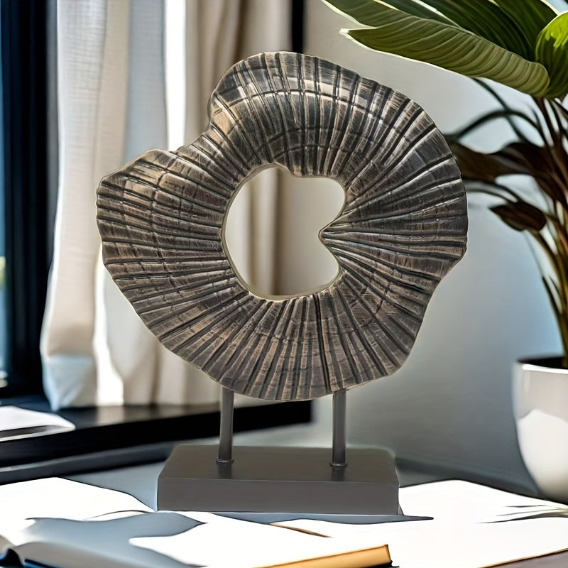 Escultura decorativa en resina - Concha abstracta, arte moderno para interior - Disponible en 5 colores, diámetro 26cm