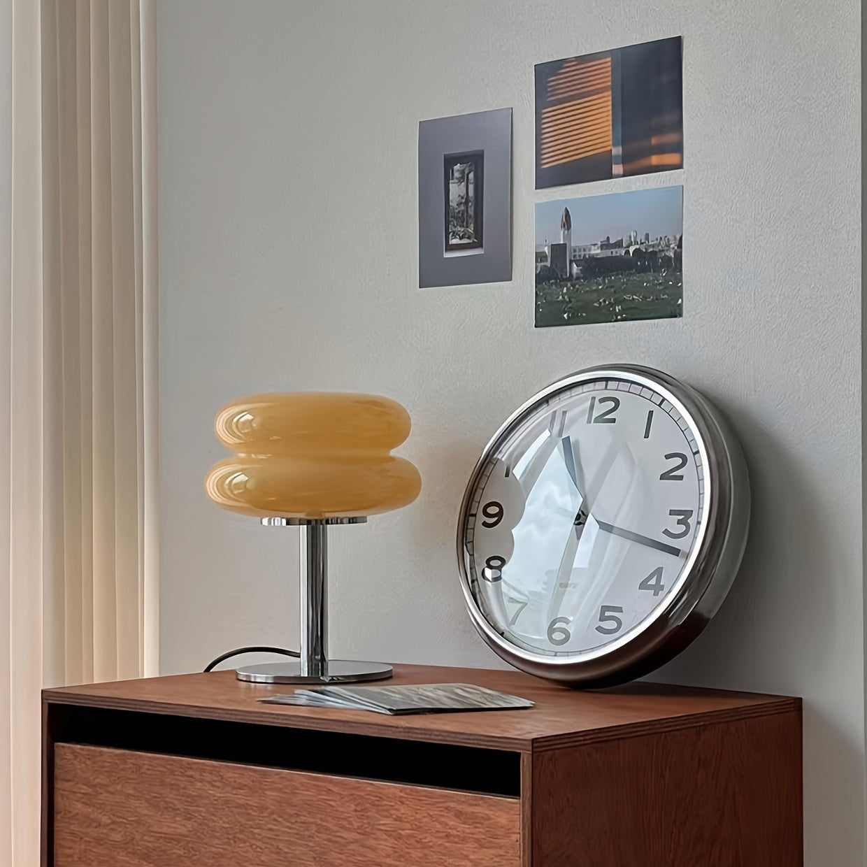 Lámpara de mesa de vidrio regulable - Disponible en 5 colores – Luz ambiental LED con conexión USB, diseño moderno para dormitorio, sala de estar u oficina