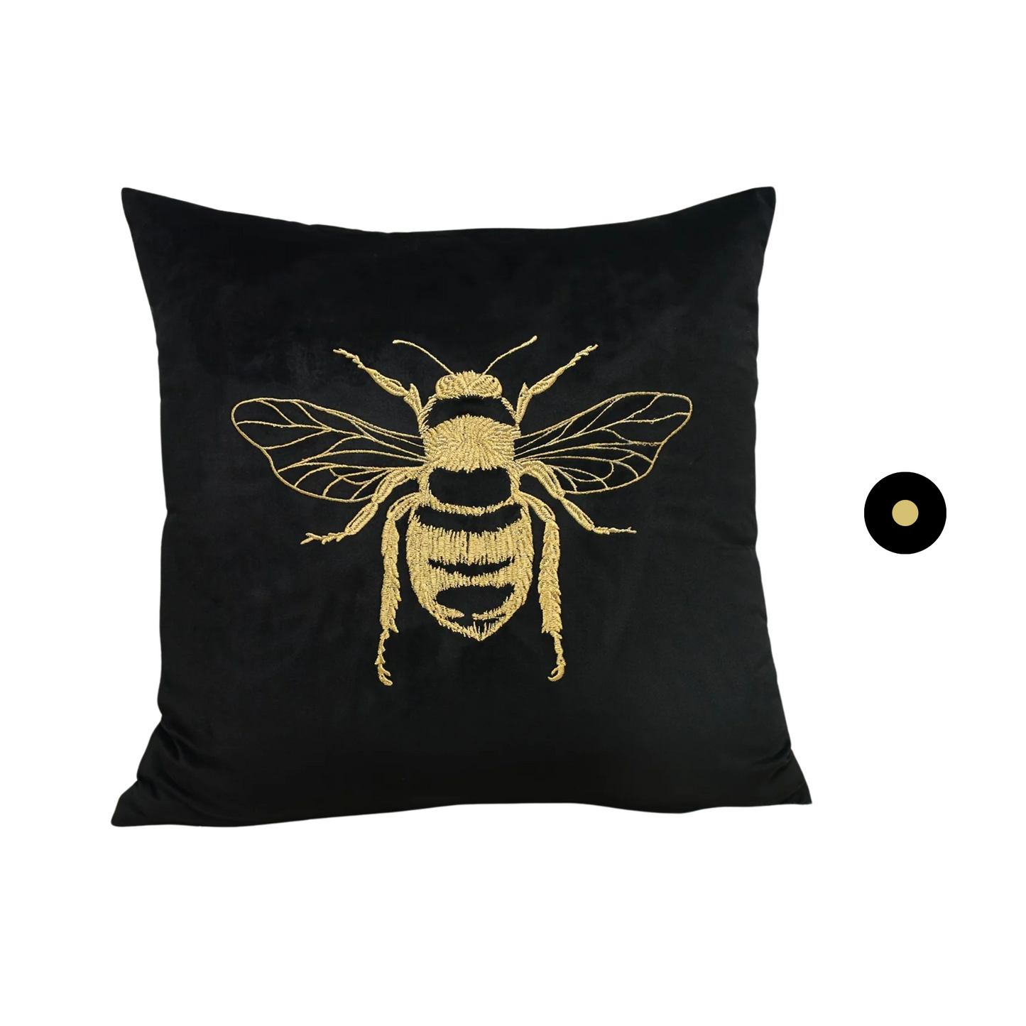 1 PIEZA - Funda para cojín con bordado de abeja - Diseño distintivo, chic y versátil - 100% poliéster, 45x45cm