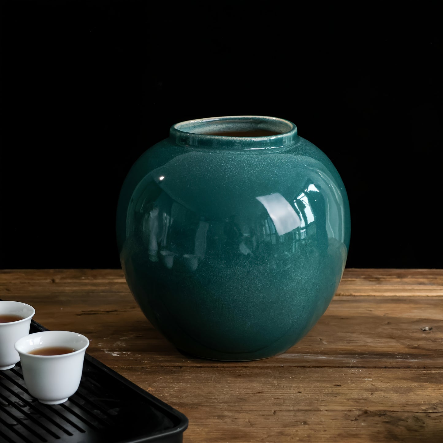Jarrón decorativo contemporáneo de cerámica acabado brillante – Disponible en dos tamaños - Hecho a mano, sin PVC, ideal para centros de mesa y estanterías