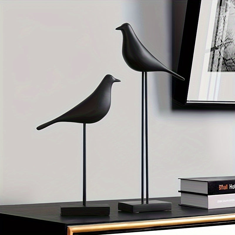 Figura decorativa de ave estilo nórdico – Diseño moderno y minimalista – Disponible en blanco o negro, en tamaño largo o corto