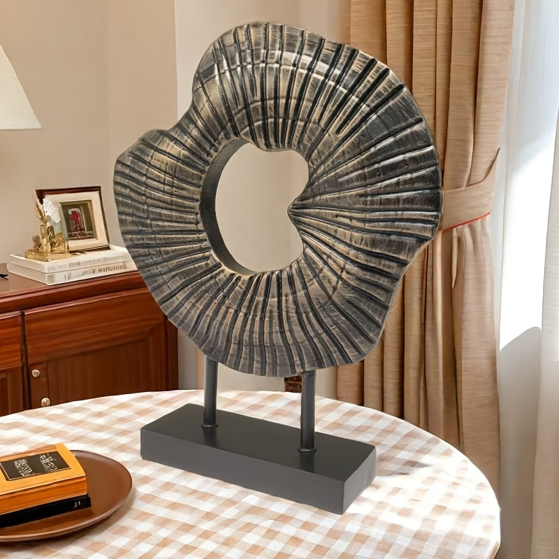 Escultura decorativa en resina - Concha abstracta, arte moderno para interior - Disponible en 5 colores, diámetro 26cm