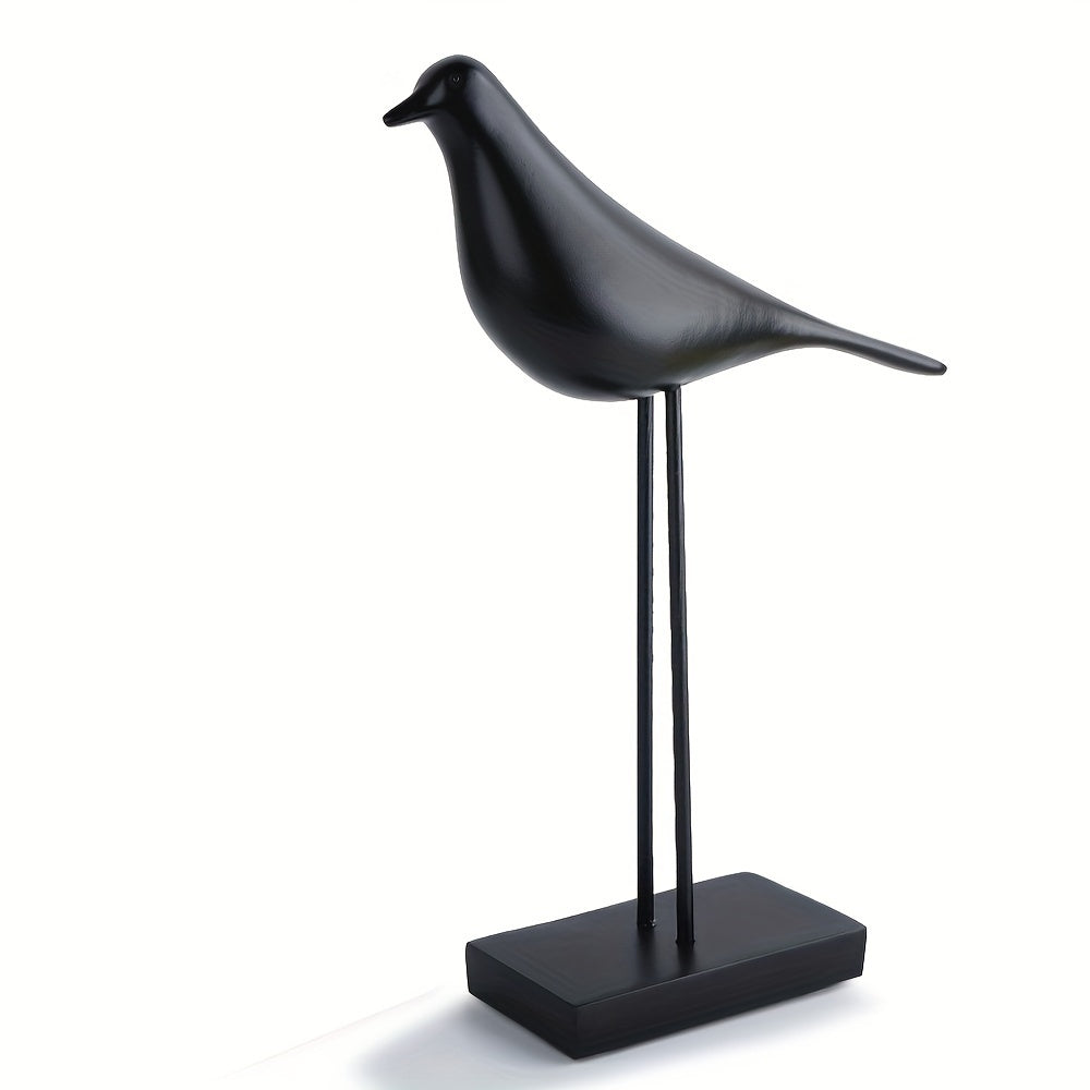 Figura decorativa de ave estilo nórdico – Diseño moderno y minimalista – Disponible en blanco o negro, en tamaño largo o corto