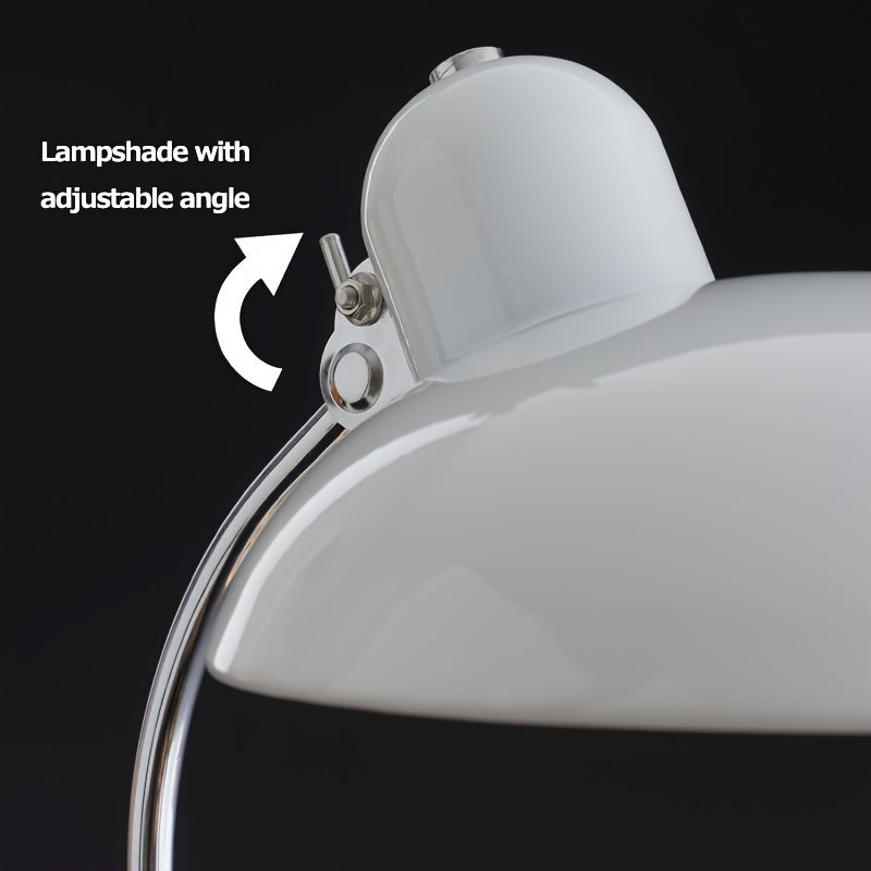 Lámpara de mesa estilo moderno con cuello de cisne – Acabado metálico pulido, luz incluida - Disponible en blanco y negro