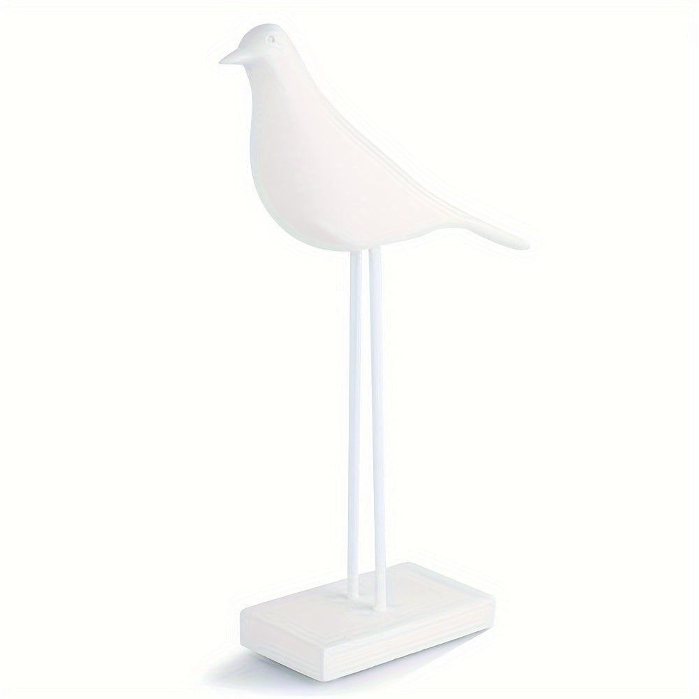 Figura decorativa de ave estilo nórdico – Diseño moderno y minimalista – Disponible en blanco o negro, en tamaño largo o corto