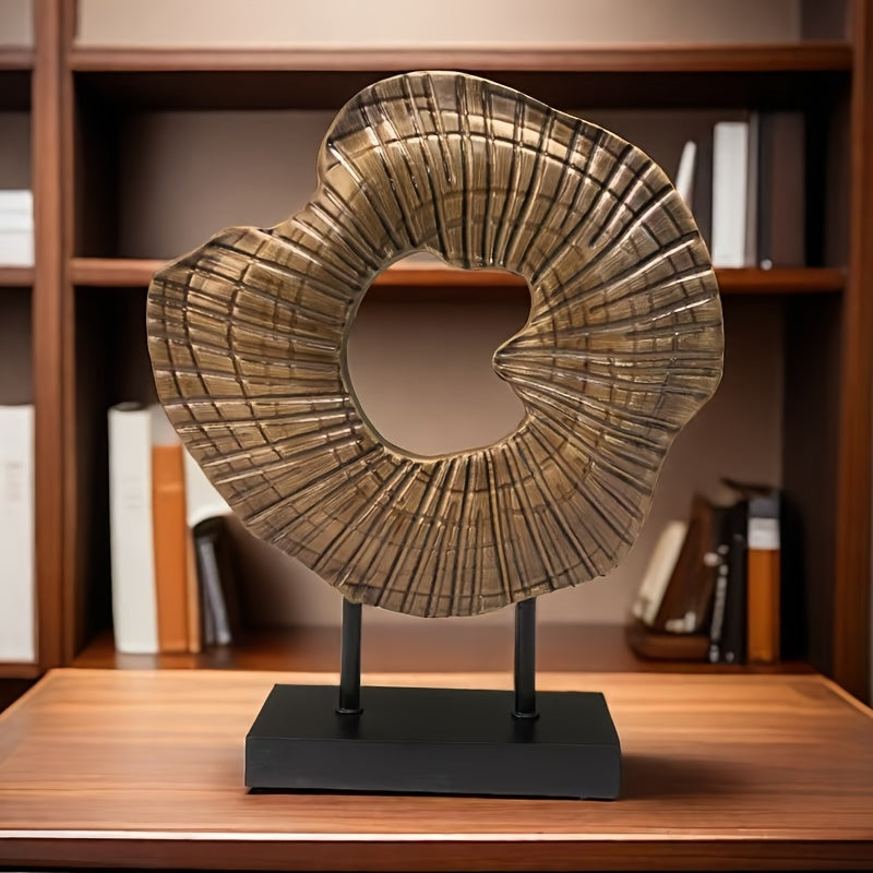 Escultura decorativa en resina - Concha abstracta, arte moderno para interior - Disponible en 5 colores, diámetro 26cm