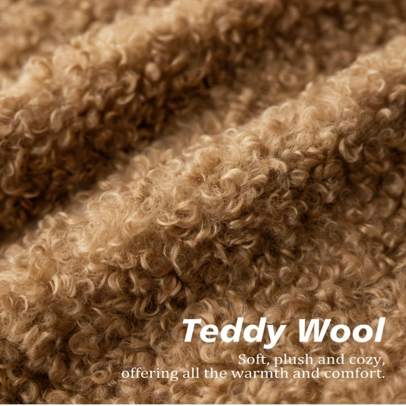 2 PIEZAS - Set de 2 fundas de cojín Teddy Sheep Curl de estilo contemporáneo disponible en 4 colores ideales para sofás y cama - Suaves y aterciopeladas, 100% Poliéster, 30x50cm