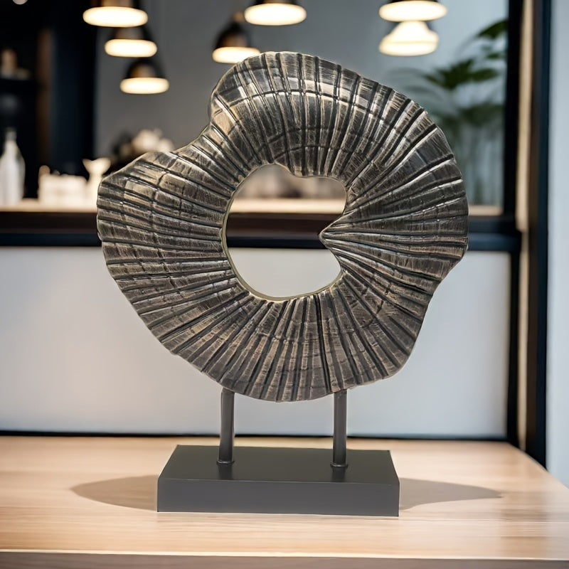 Escultura decorativa en resina - Concha abstracta, arte moderno para interior - Disponible en 5 colores, diámetro 26cm