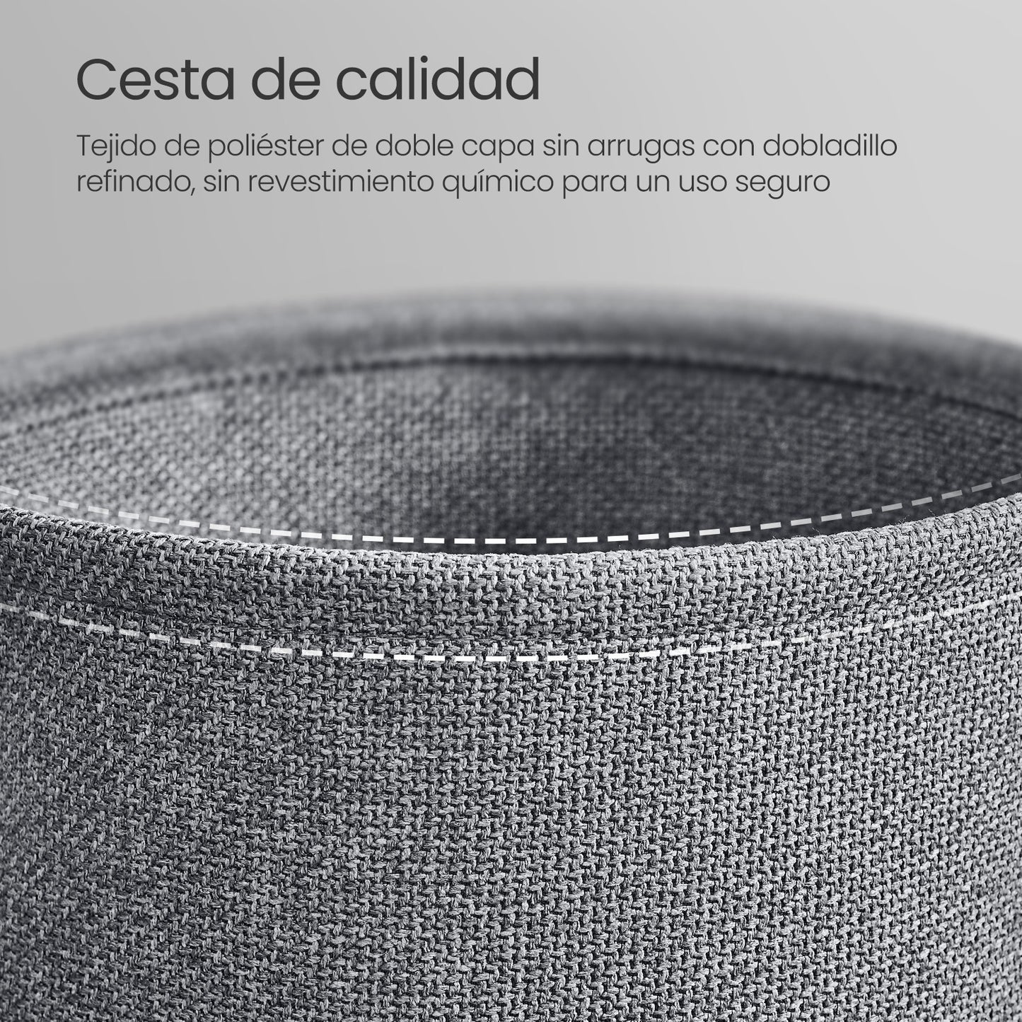 Mesa auxiliar / lateral para salón o dormitorio con almacenamiento disponible en tres colores - Mesa redonda de café con canasta de tela - Estructura de metal