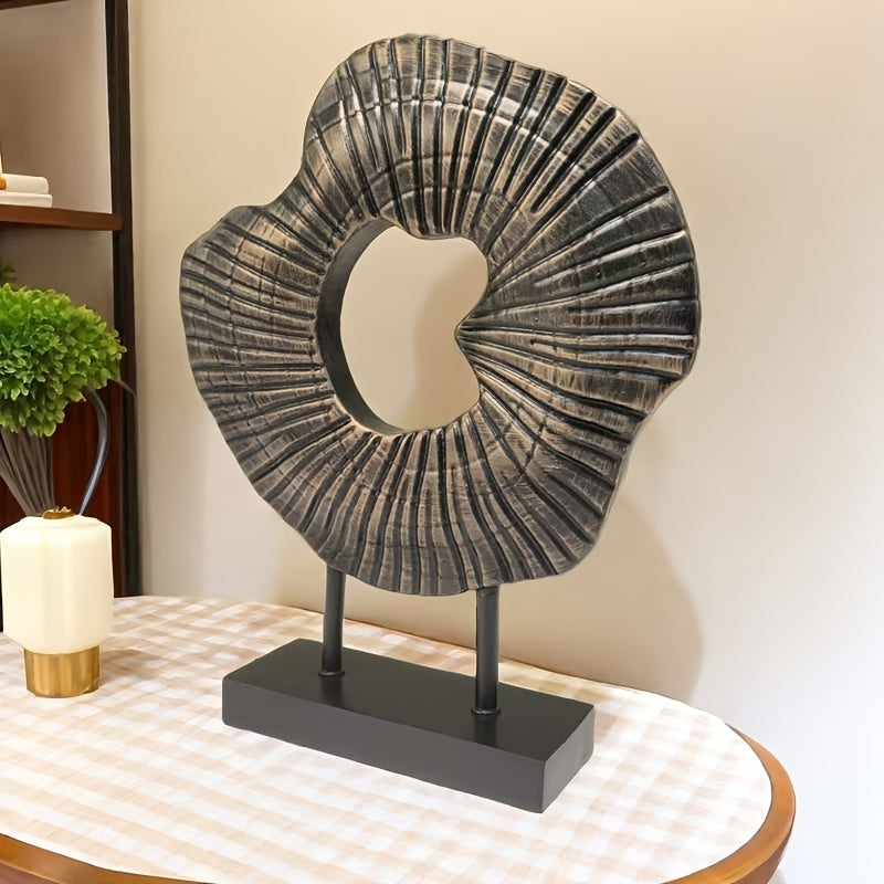 Escultura decorativa en resina - Concha abstracta, arte moderno para interior - Disponible en 5 colores, diámetro 26cm
