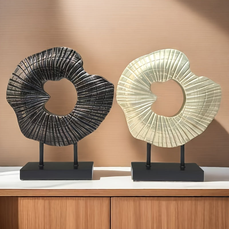 Escultura decorativa en resina - Concha abstracta, arte moderno para interior - Disponible en 5 colores, diámetro 26cm