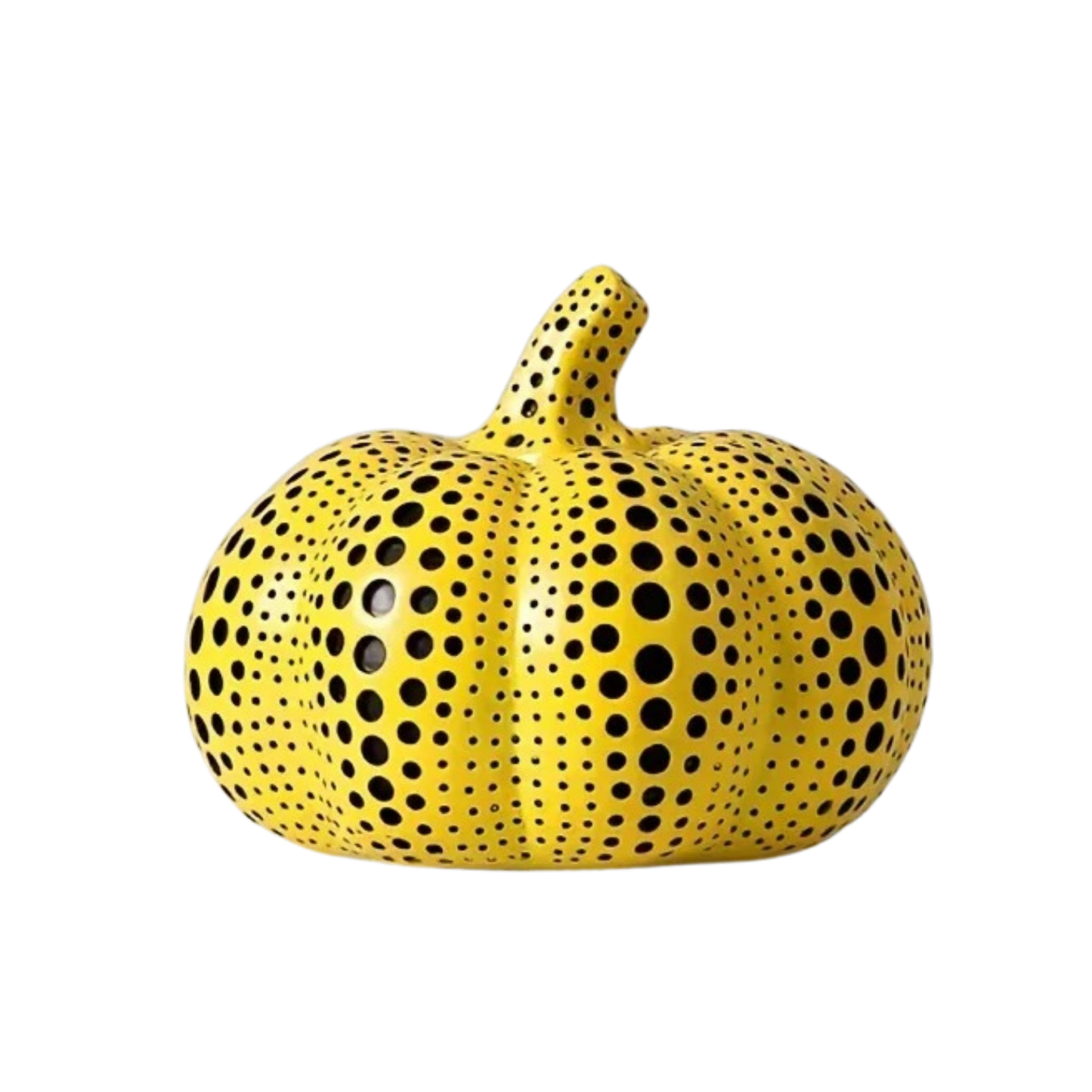 Calabaza decorativa con lunares - "Polka Dot Pumpkin" - Inspiración Yayoi Kusama en resina 2 variantes disponibles