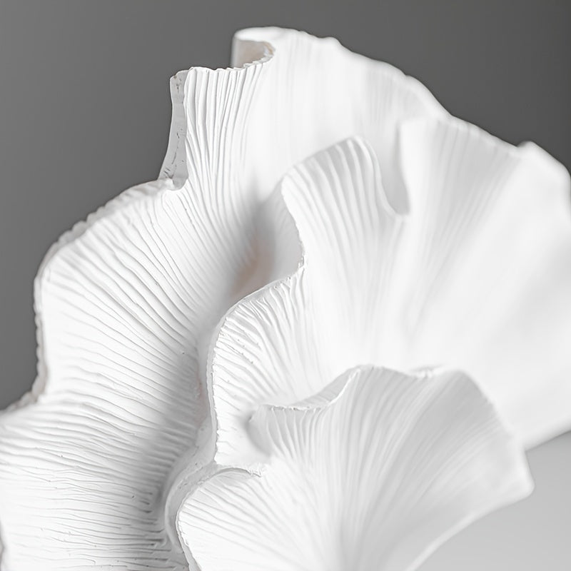 Escultura decorativa en resina - 3 Hojas de Ginkgo abstracta, arte elegante para interior