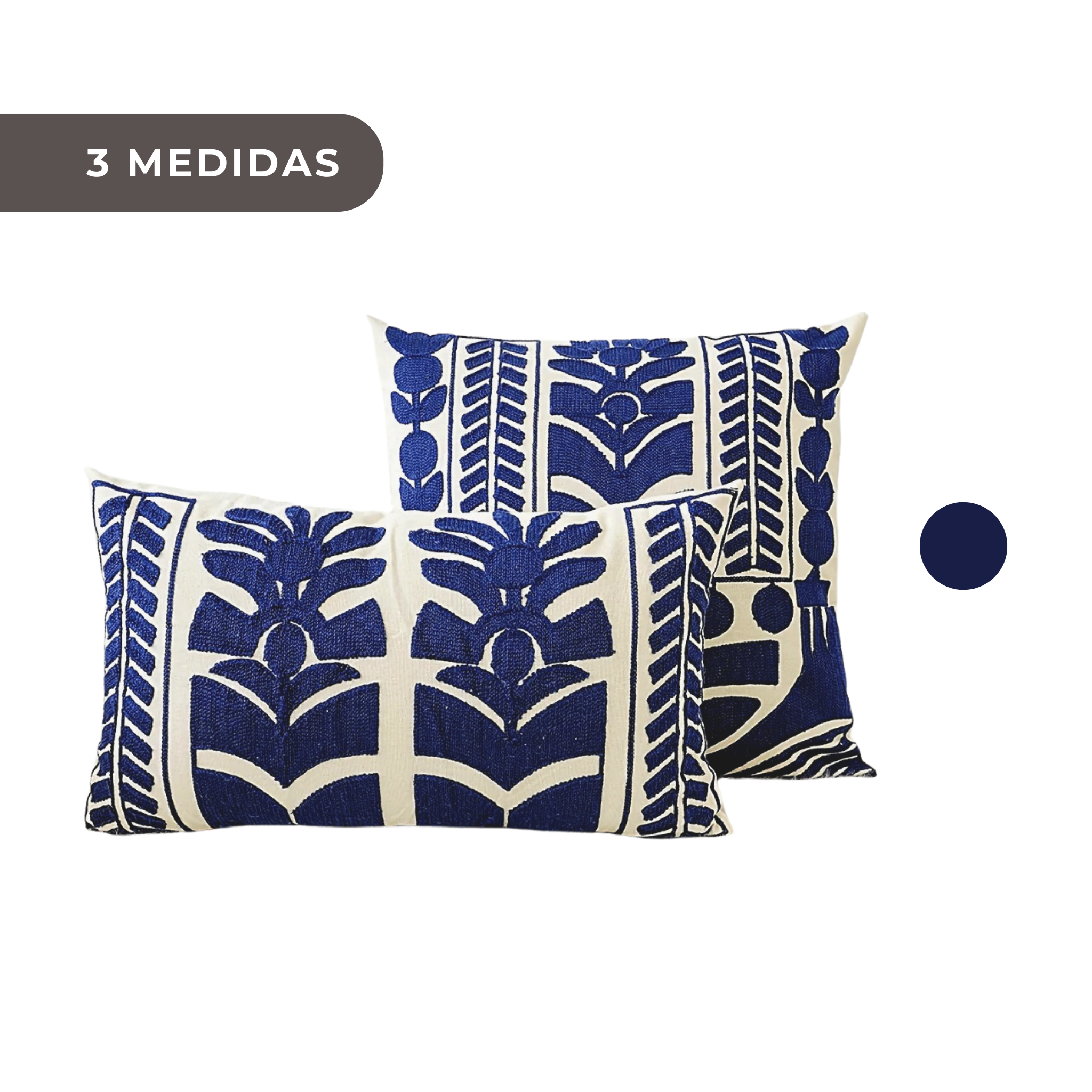 1 PIEZA - Funda para cojín con bordado exquisito estilo Bohemio americano disponible en 3 medidas - Tejido 100% poliéster