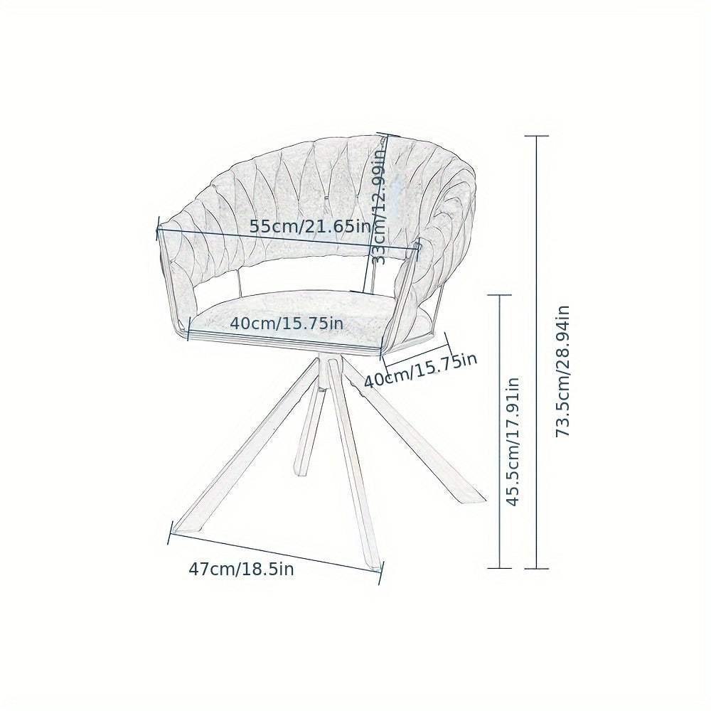 ¡POCO STOCK! 2 PIEZAS - Conjunto de 2 sillas giratorias para comedor u oficina estilo moderno con diseño trenzado  - Disponible en 2 colores