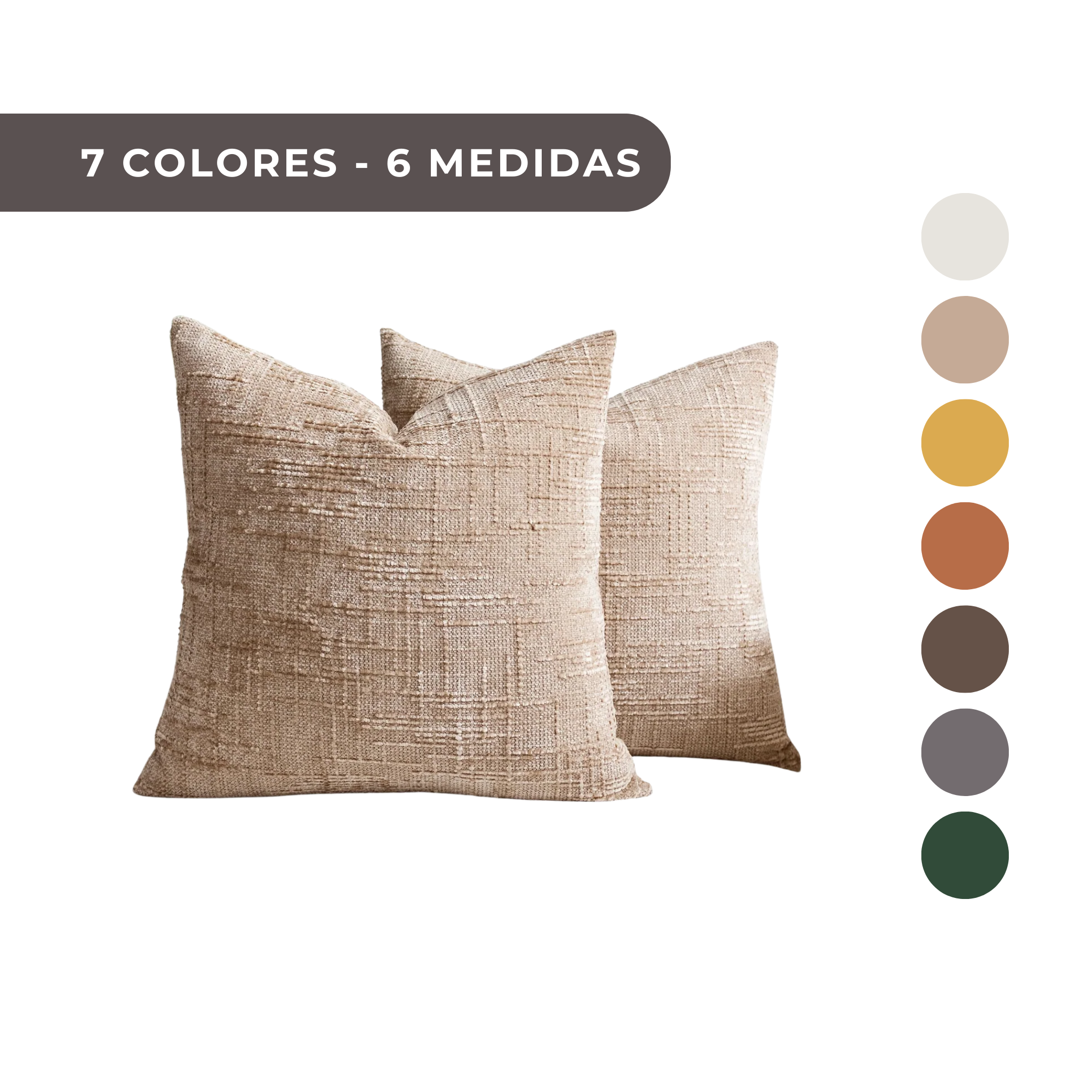 1 PIEZA - Funda de cojín estilo vintage con relieve bordado en patrón de bambú, disponible en 7 colores y 6 medidas. Poliéster 100% efecto lino, cierre invisible