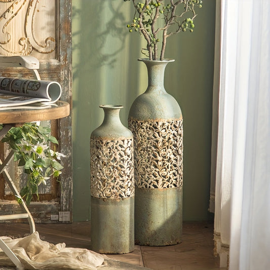 Jarrón de piso estilo vintage – Disponible en 2 tamaños - Elegancia atemporal para grandes arreglos florales
