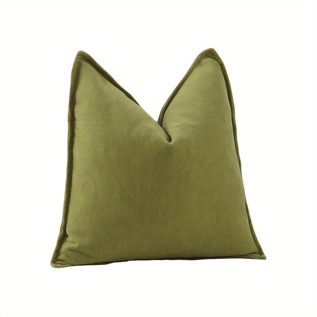 Fundas de Cojín Estilo Contemporáneo - Disponible en 5 medidas y 13 colores - Terciopelo con Patrón Espiga, Cierre con Cremallera