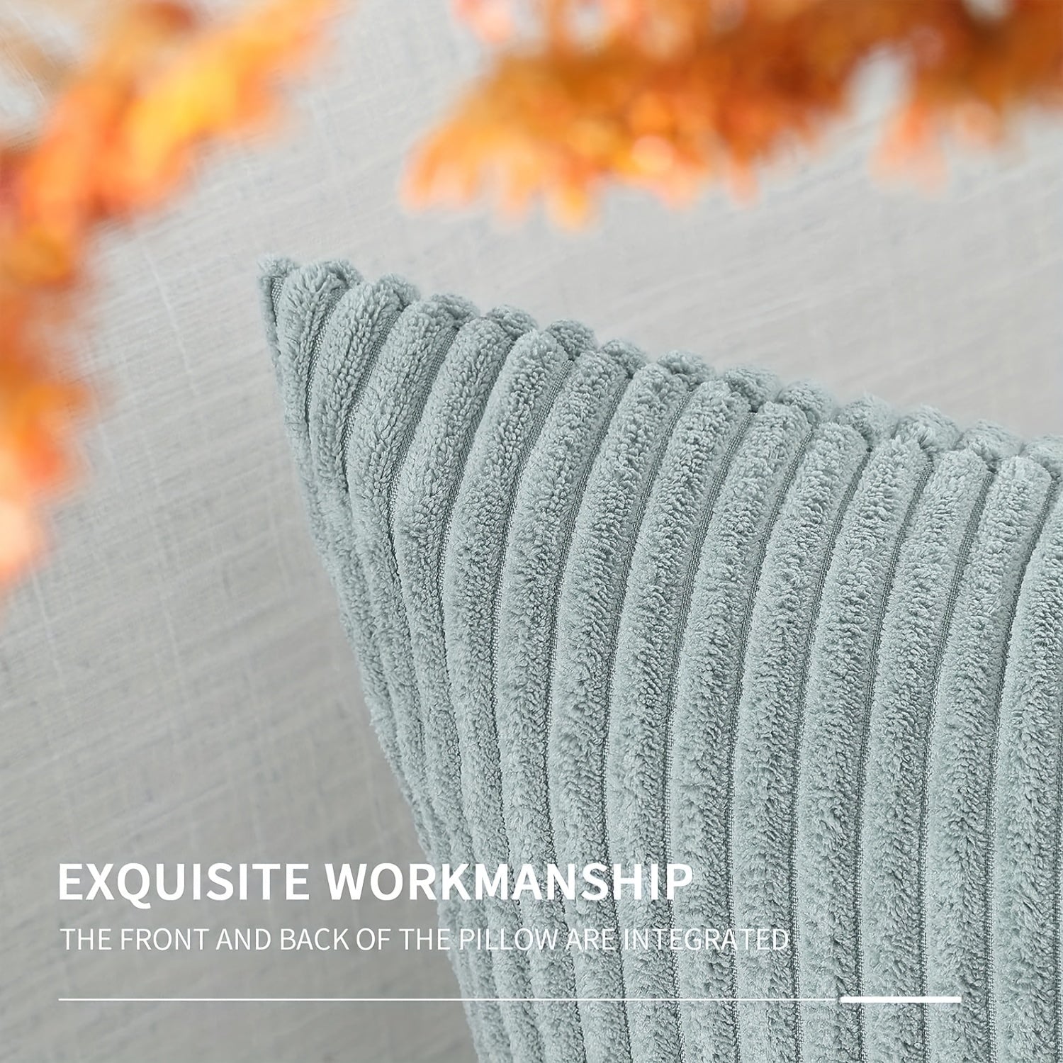 2 PIEZAS - Conjunto de 2 fundas de cojines estilo Contemporáneo disponible en 4 colores y 5 medidas - Terciopelo suave de estampado a rayas