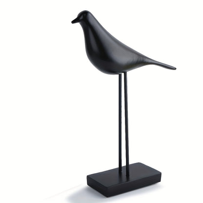 Figura decorativa de ave estilo nórdico – Diseño moderno y minimalista – Disponible en blanco o negro, en tamaño largo o corto