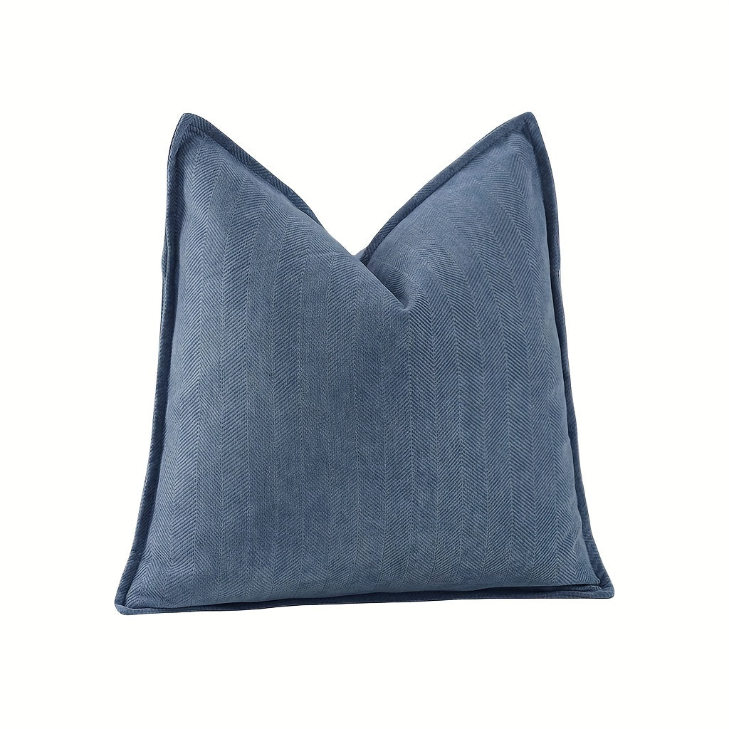 Fundas de Cojín Estilo Contemporáneo - Disponible en 5 medidas y 13 colores - Terciopelo con Patrón Espiga, Cierre con Cremallera
