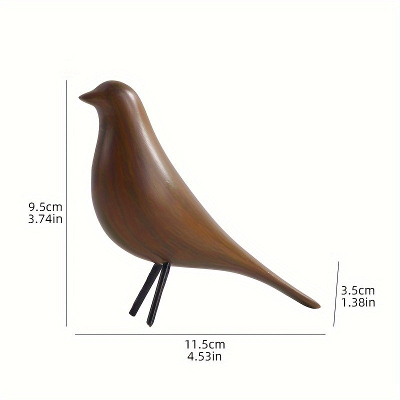 Escultura decorativa de ave moderna – Reproducción inspirada en las aves de los Eames, en resina ABS – Disponible en negro o marrón