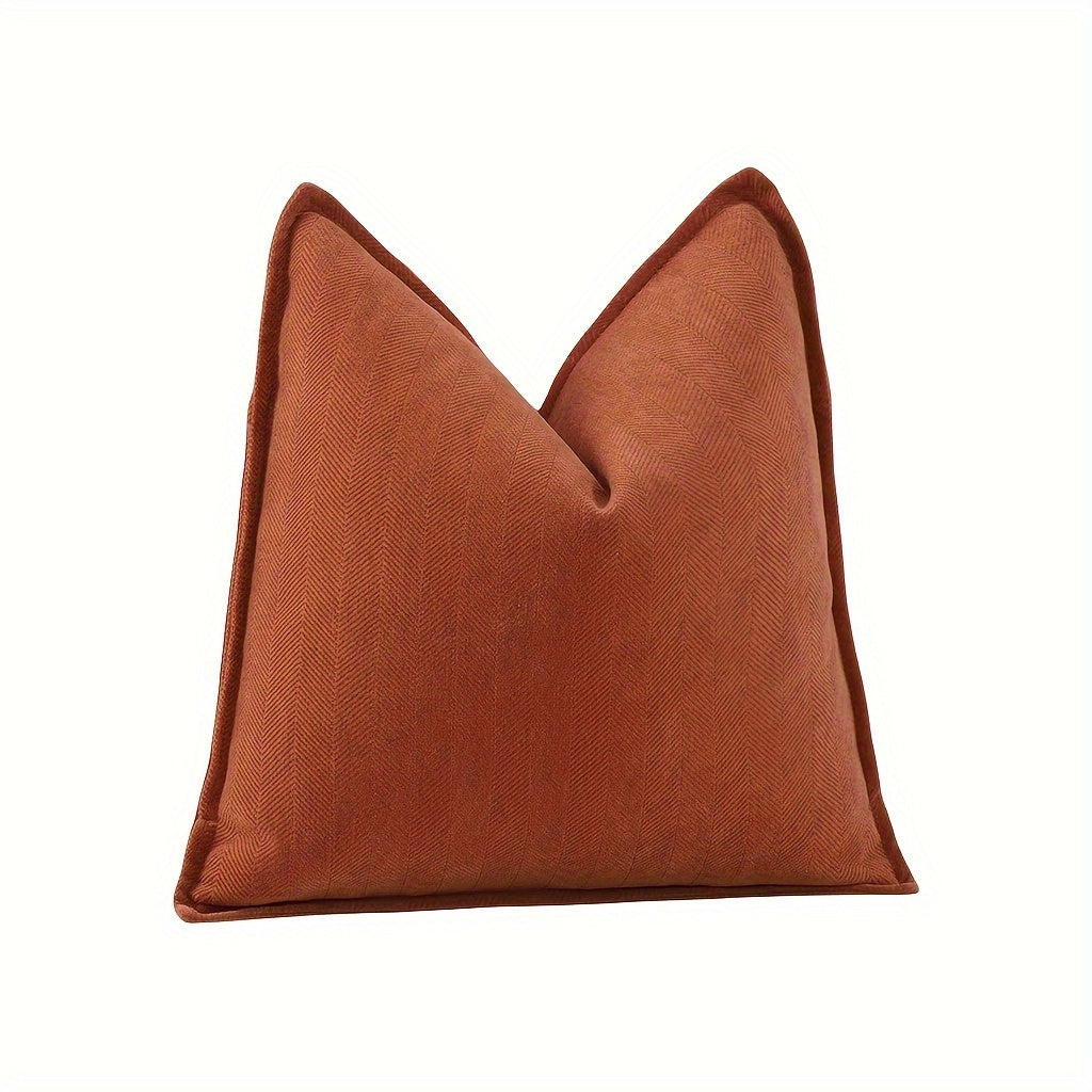 Fundas de Cojín Estilo Contemporáneo - Disponible en 5 medidas y 13 colores - Terciopelo con Patrón Espiga, Cierre con Cremallera