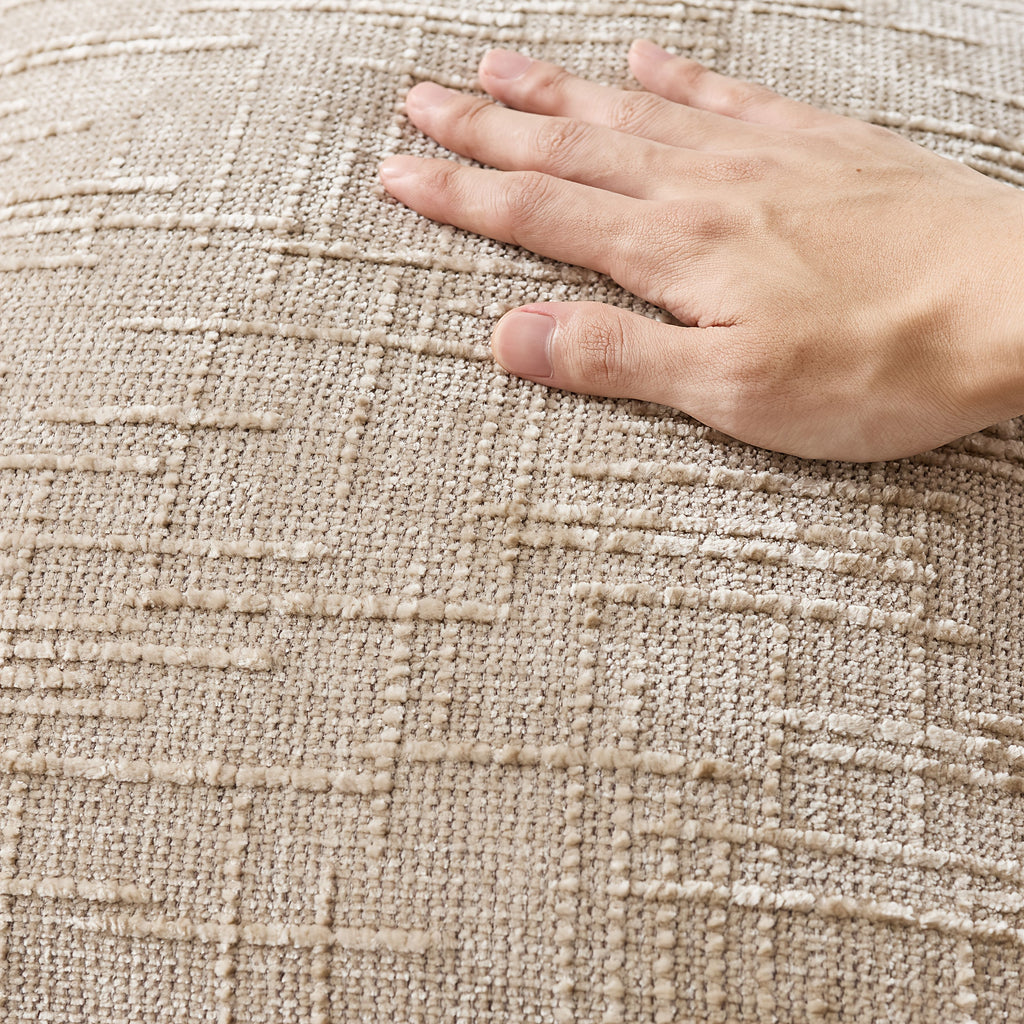 1 PIEZA - Funda de cojín estilo vintage con relieve bordado en patrón de bambú, disponible en 7 colores y 6 medidas. Poliéster 100% efecto lino, cierre invisible