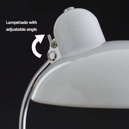 Lámpara de mesa estilo moderno con cuello de cisne – Acabado metálico pulido, luz incluida - Disponible en blanco y negro
