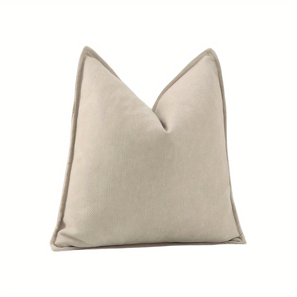 Fundas de Cojín Estilo Contemporáneo - Disponible en 5 medidas y 13 colores - Terciopelo con Patrón Espiga, Cierre con Cremallera