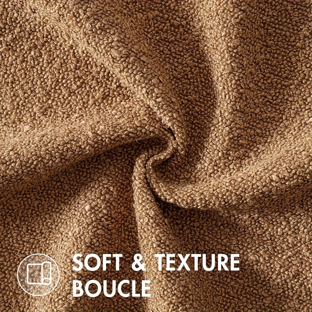 1 PIEZA - Funda de cojín estilo vintage disponible en 5 tonos - Tejido bouclé texturizado en color sólido, 45x45 cm