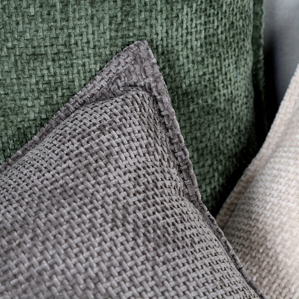 2 PIEZAS - Conjunto de 2 fundas de cojín en chenilla tejida, cierre invisible, textura suave, poliéster 100%, 47x47cm