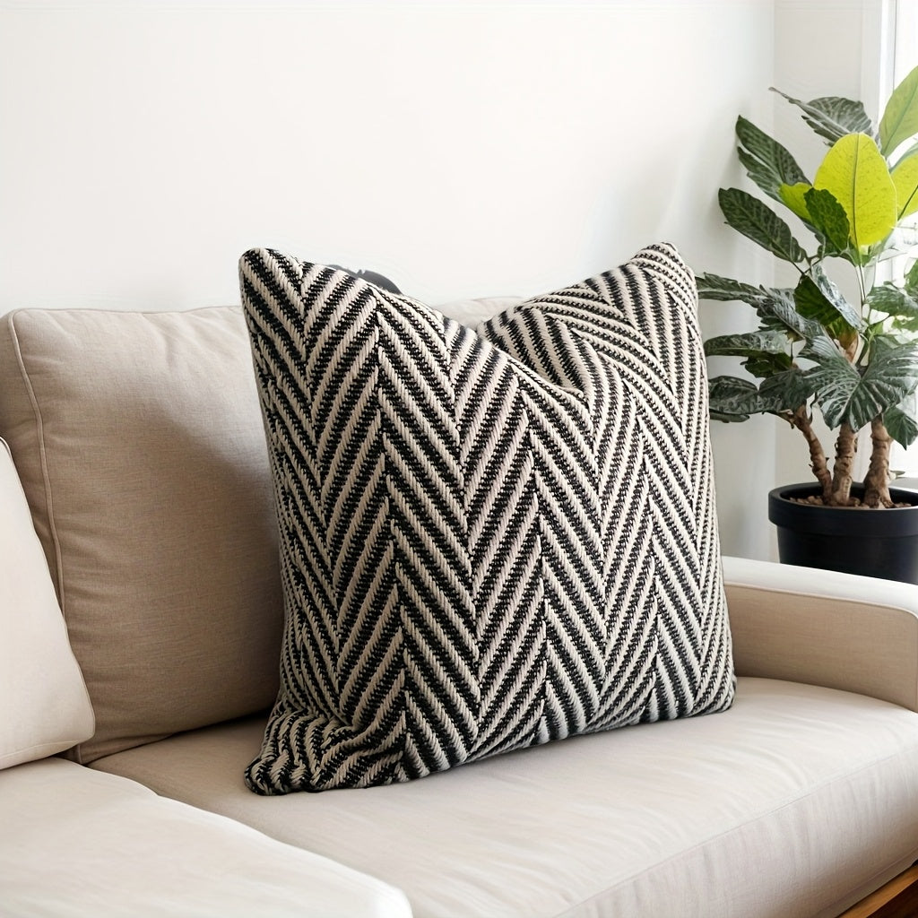 Conjunto de 2 fundas de cojín estilo vintage / American Farmhouse - Disponible en 3 dimensiones: 45x45cm, 30x50cm y 50x50cm - Diseño espiguilla en poliéster hipoalergénico