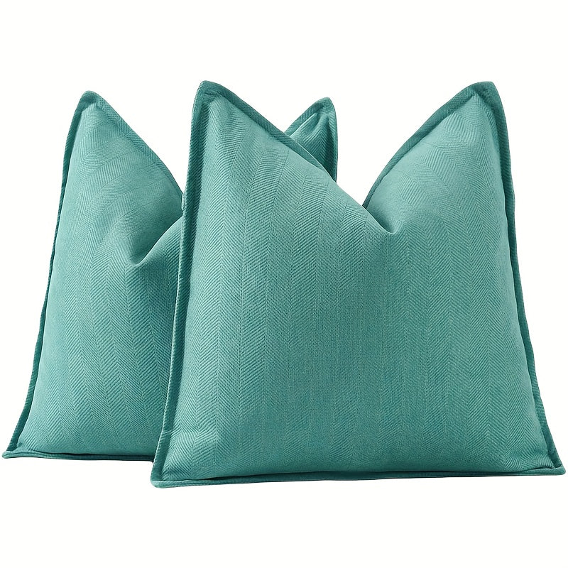 Fundas de Cojín Estilo Contemporáneo - Disponible en 5 medidas y 13 colores - Terciopelo con Patrón Espiga, Cierre con Cremallera