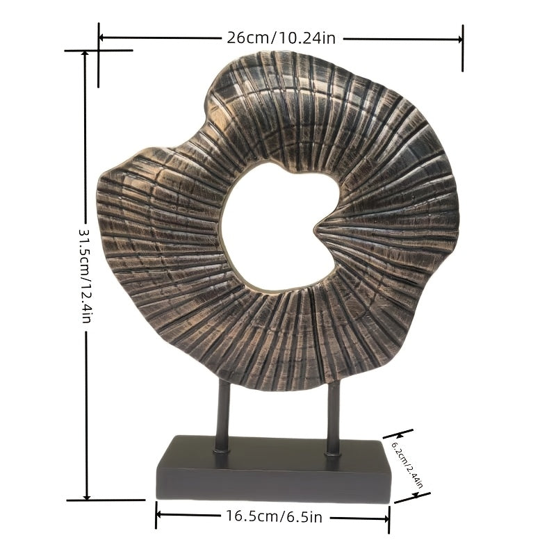Escultura decorativa en resina - Concha abstracta, arte moderno para interior - Disponible en 5 colores, diámetro 26cm
