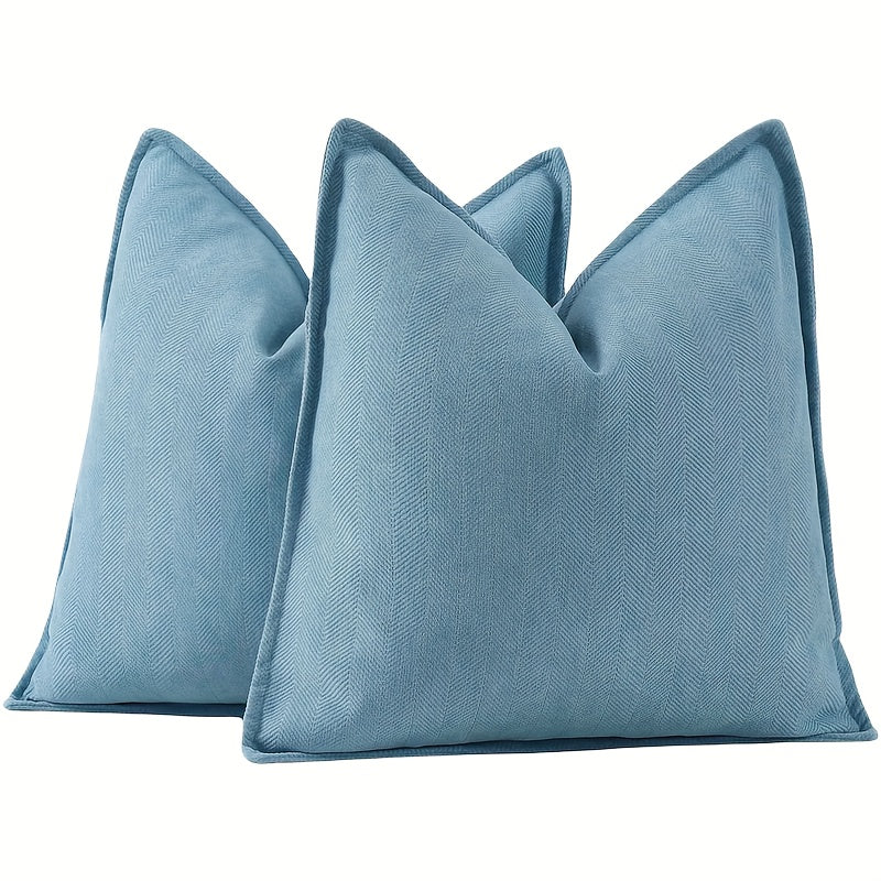 Fundas de Cojín Estilo Contemporáneo - Disponible en 5 medidas y 13 colores - Terciopelo con Patrón Espiga, Cierre con Cremallera