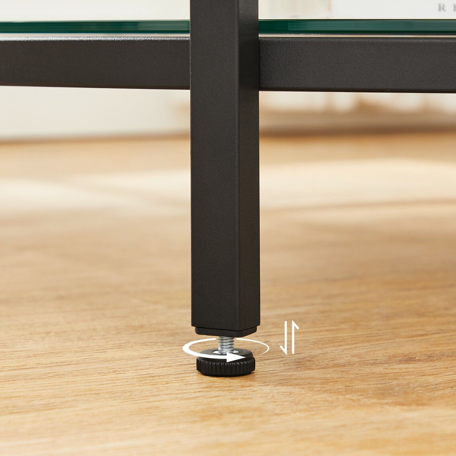 Mesa de centro redonda de estilo moderno disponible en tres variantes - Mármol de imitación, estante de vidrio templado y estructura metálica