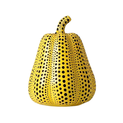 Calabaza decorativa con lunares - "Polka Dot Pumpkin" - Inspiración Yayoi Kusama en resina 2 variantes disponibles